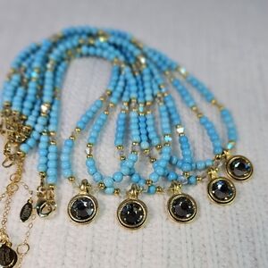 SUPER SALE!! Turquoise, Gold Filled Bead & Swarovski Crystal Necklace